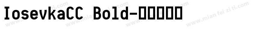IosevkaCC Bold字体转换
